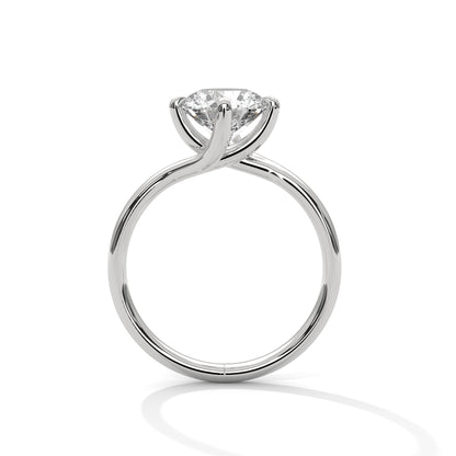 2 Carat Round Shape Timeless Appealing Lab Diamond Engagement Ring For Women
