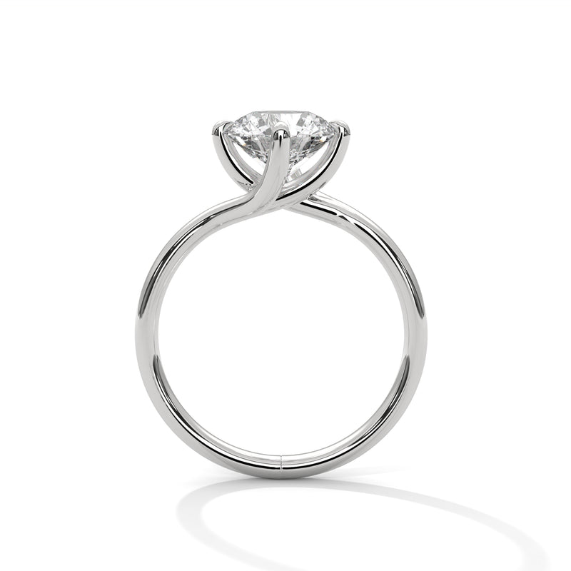 2 Carat Round Shape Timeless Appealing Lab Diamond Engagement Ring For Women