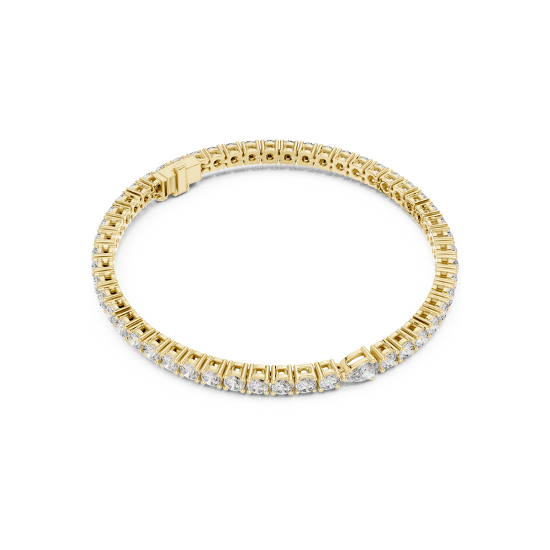 Classic Round Tennis Bracelet With Lab Diamonds