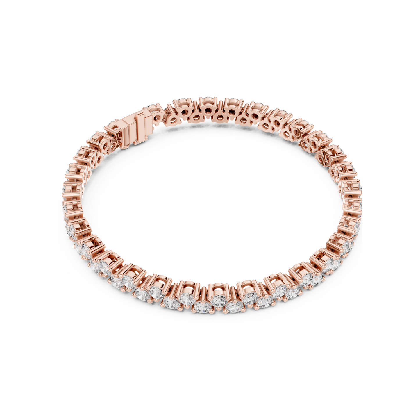 Lustrous Lab Diamond Tennis Band – Classic Round Cut Luxury Bracelet for Women