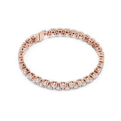Lustrous Lab Diamond Tennis Band – Classic Round Cut Luxury Bracelet for Women