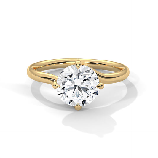 2 Carat Round Shape Timeless Appealing Lab Diamond Engagement Ring For Women