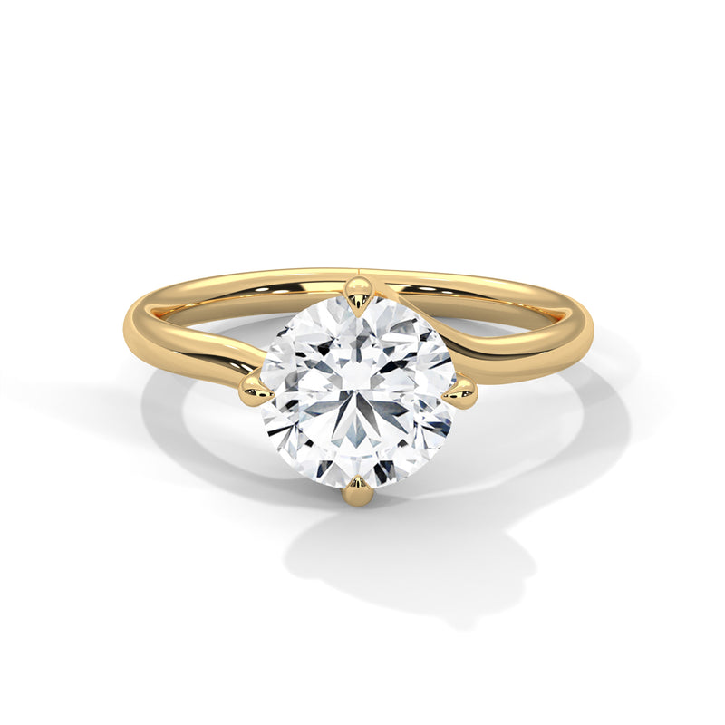 2 Carat Round Shape Timeless Appealing Lab Diamond Engagement Ring For Women
