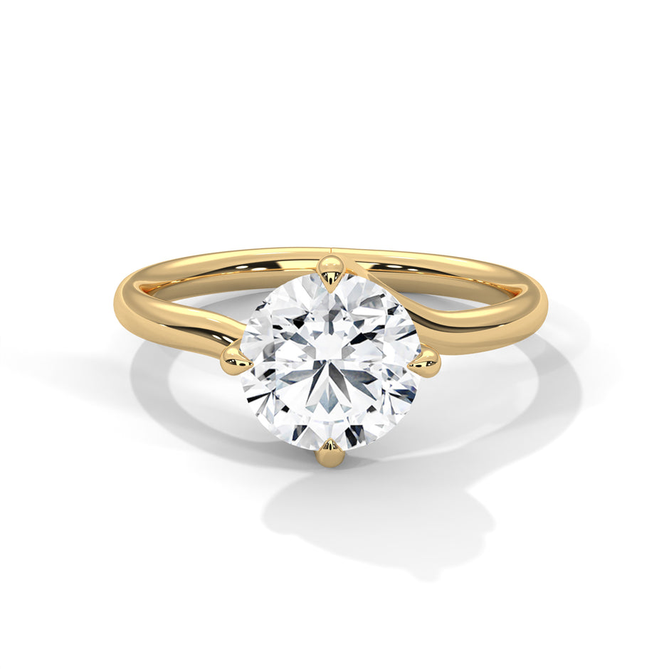 2 Carat Round Shape Timeless Appealing Lab Diamond Engagement Ring For Women