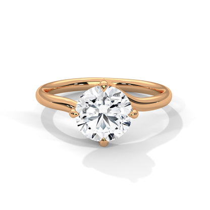 2 Carat Round Shape Timeless Appealing Lab Diamond Engagement Ring For Women