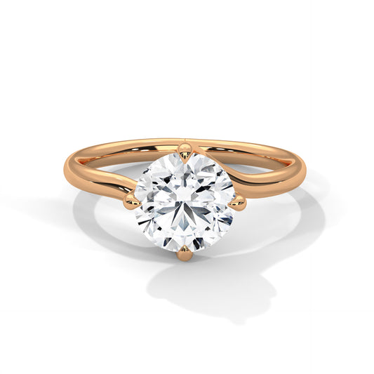 2 Carat Round Shape Timeless Appealing Lab Diamond Engagement Ring For Women