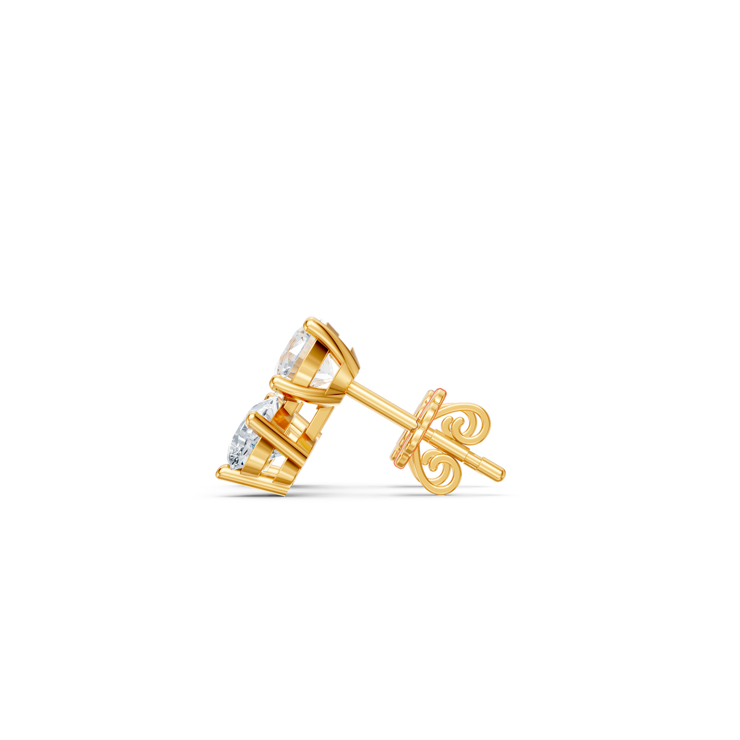 Premium Two Stone Chic Lab Diamond Earrings
