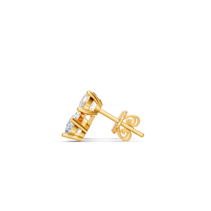 Premium Two Stone Chic Lab Diamond Earrings