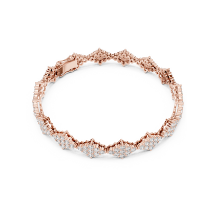 Golden Empress Lab Diamond Designer Tennis Bracelet For Women