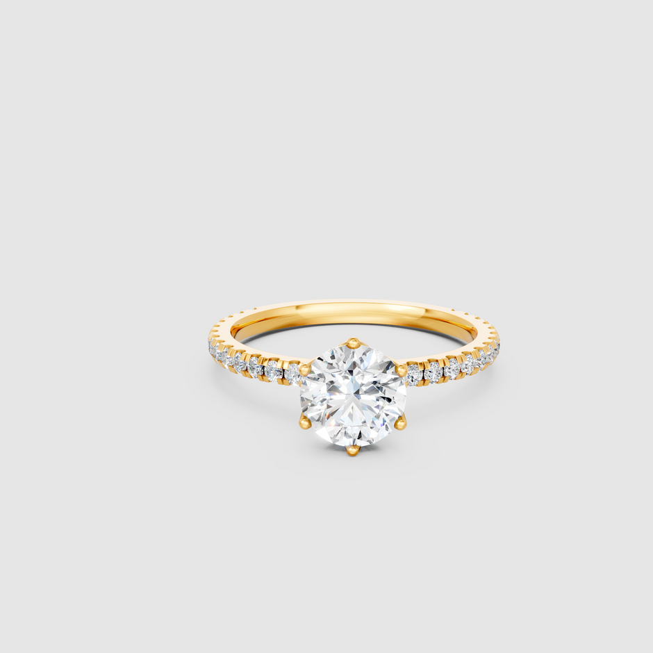 Puresoul Round Lab Grown Diamond Engagement Ring