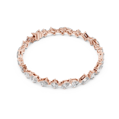 Elite Multi-Cut Lab Diamond Tennis Bracelet – Gift for Women & Wife