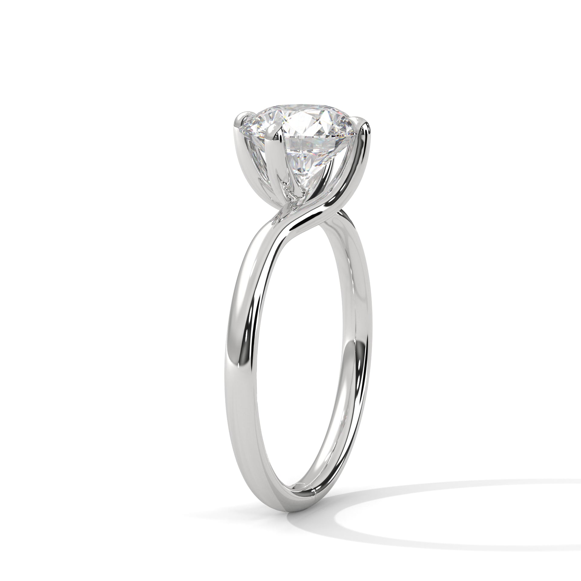 2 Carat Round Shape Timeless Appealing Lab Diamond Engagement Ring For Women