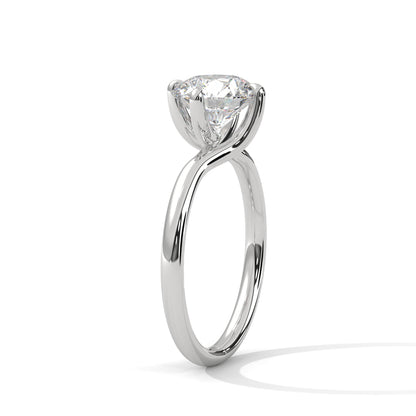 2 Carat Round Shape Timeless Appealing Lab Diamond Engagement Ring For Women