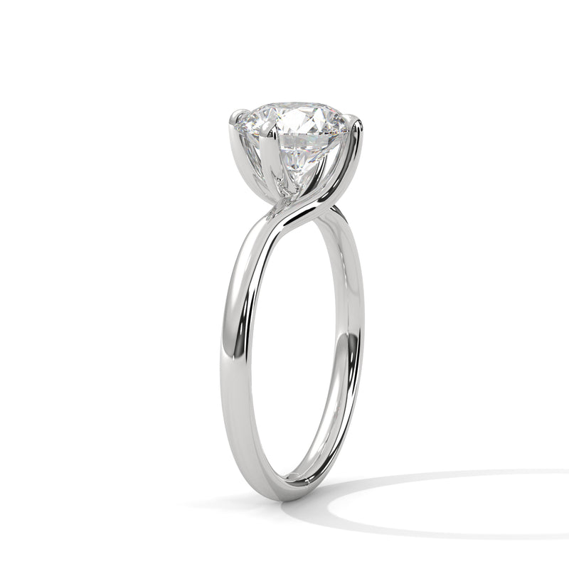 2 Carat Round Shape Timeless Appealing Lab Diamond Engagement Ring For Women