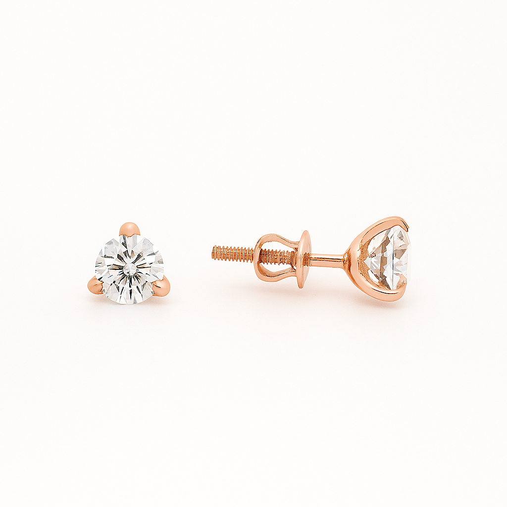 Solitaire Stud 60 Pointer Lab Diamond Earrings