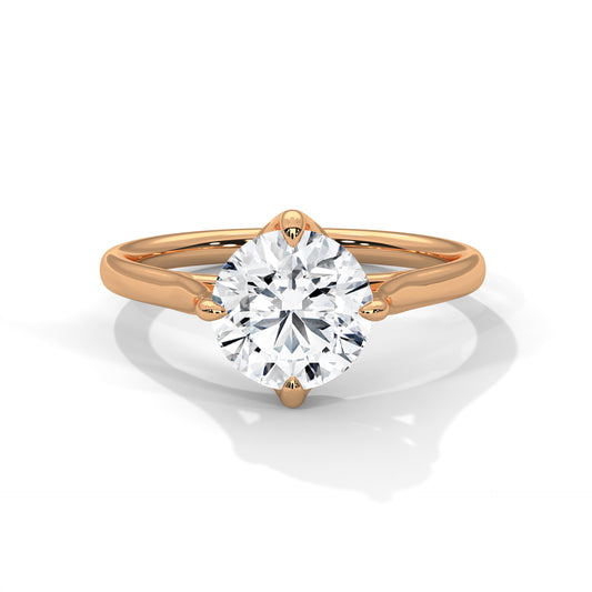 Promise Simple Ring in 2 Carat Round Lab Diamond