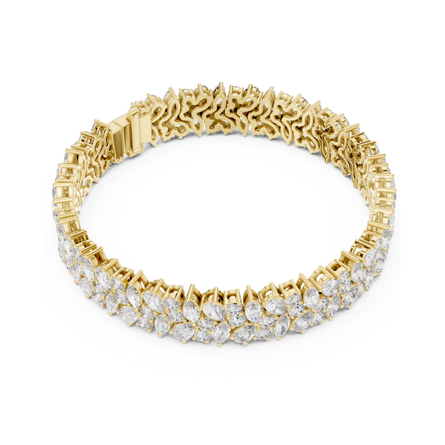 Exquisite Multi Shape Lab Diamond Tennis Bracelet for Everlasting Togetherness