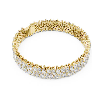 Exquisite Multi Shape Lab Diamond Tennis Bracelet for Everlasting Togetherness