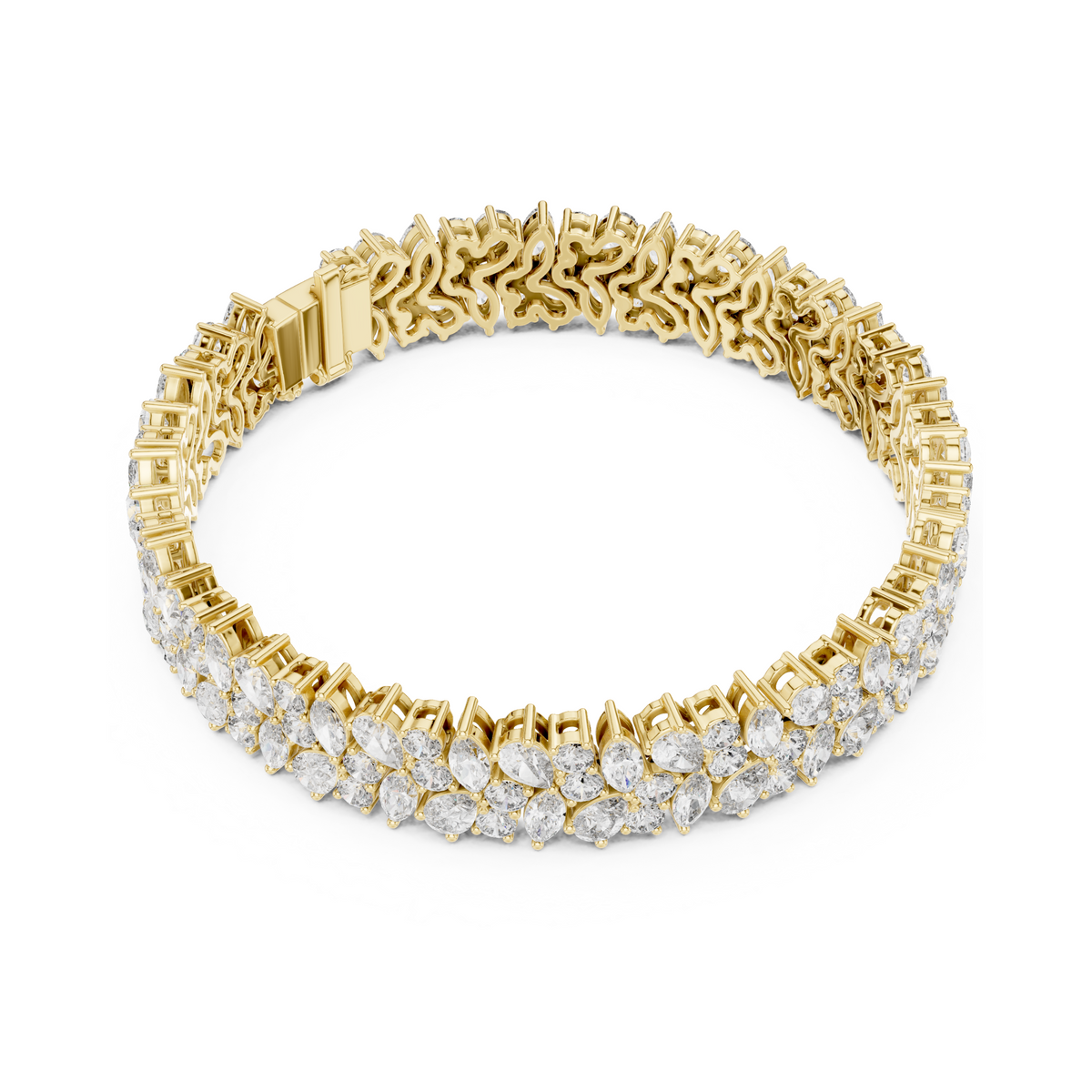 Exquisite Multi Shape Lab Diamond Tennis Bracelet for Everlasting Togetherness