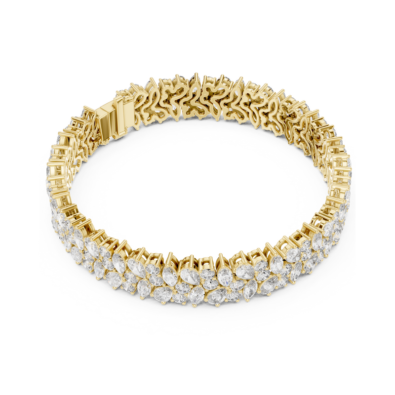 Exquisite Multi Shape Lab Diamond Tennis Bracelet for Everlasting Togetherness