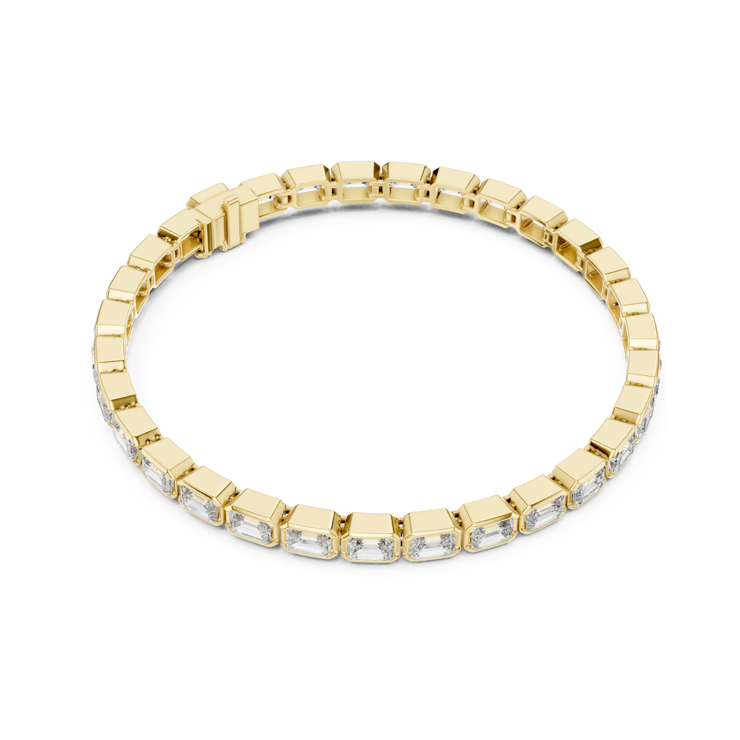 Lustro Grace Emerald Lab Diamond Tennis Bracelet For Special Occasion