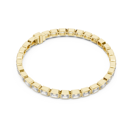 Lustro Grace Emerald Lab Diamond Tennis Bracelet For Special Occasion