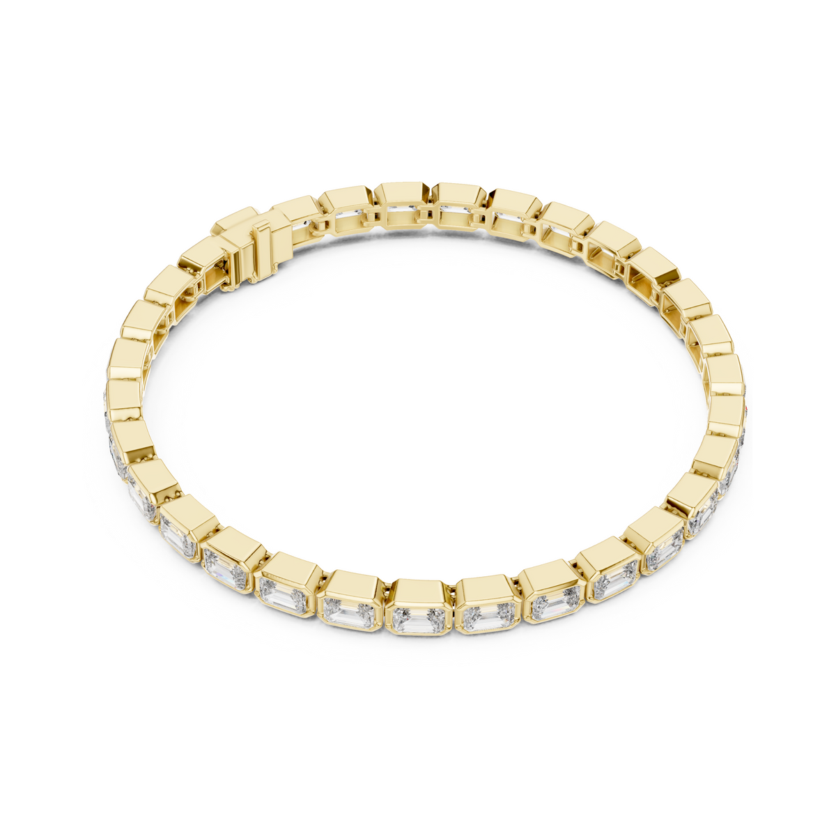 Lustro Grace Emerald Lab Diamond Tennis Bracelet For Special Occasion