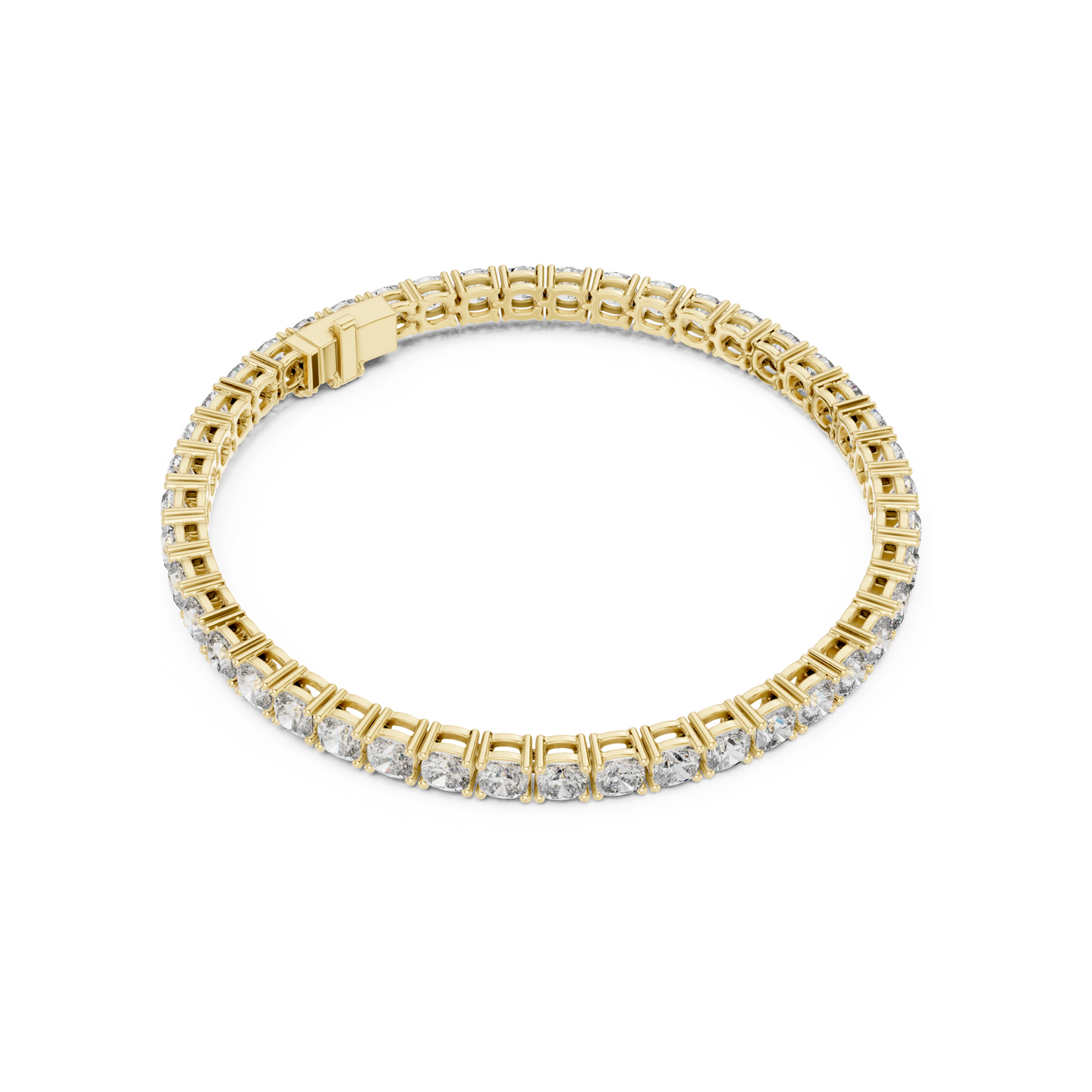 Womens Tennis Bracelet With Classic Fancy Cut Lab Diamond
