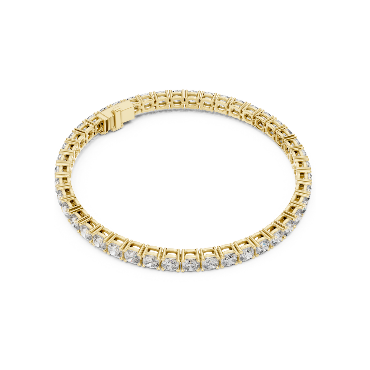 Womens Tennis Bracelet With Classic Fancy Cut Lab Diamond
