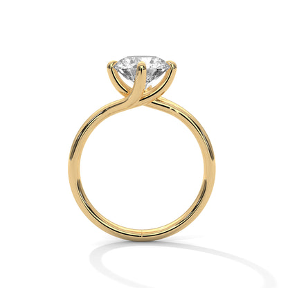 2 Carat Round Shape Timeless Appealing Lab Diamond Engagement Ring For Women