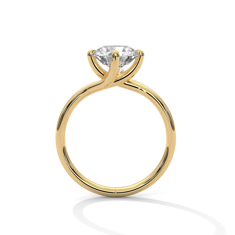 2 Carat Round Shape Timeless Appealing Lab Diamond Engagement Ring For Women