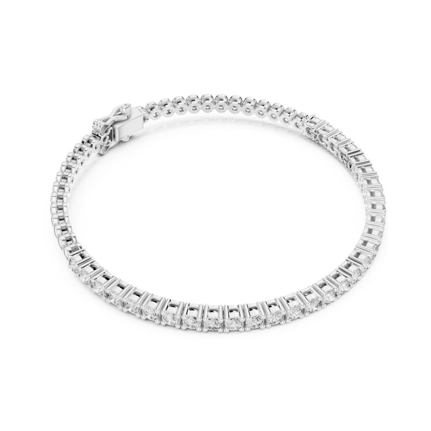 Signature Luxury Lab Diamond Tennis Bracelet for Women | Contemporary Round Cut Sparkling Bracelet for Brides, Corporate Gifts & Anniversary