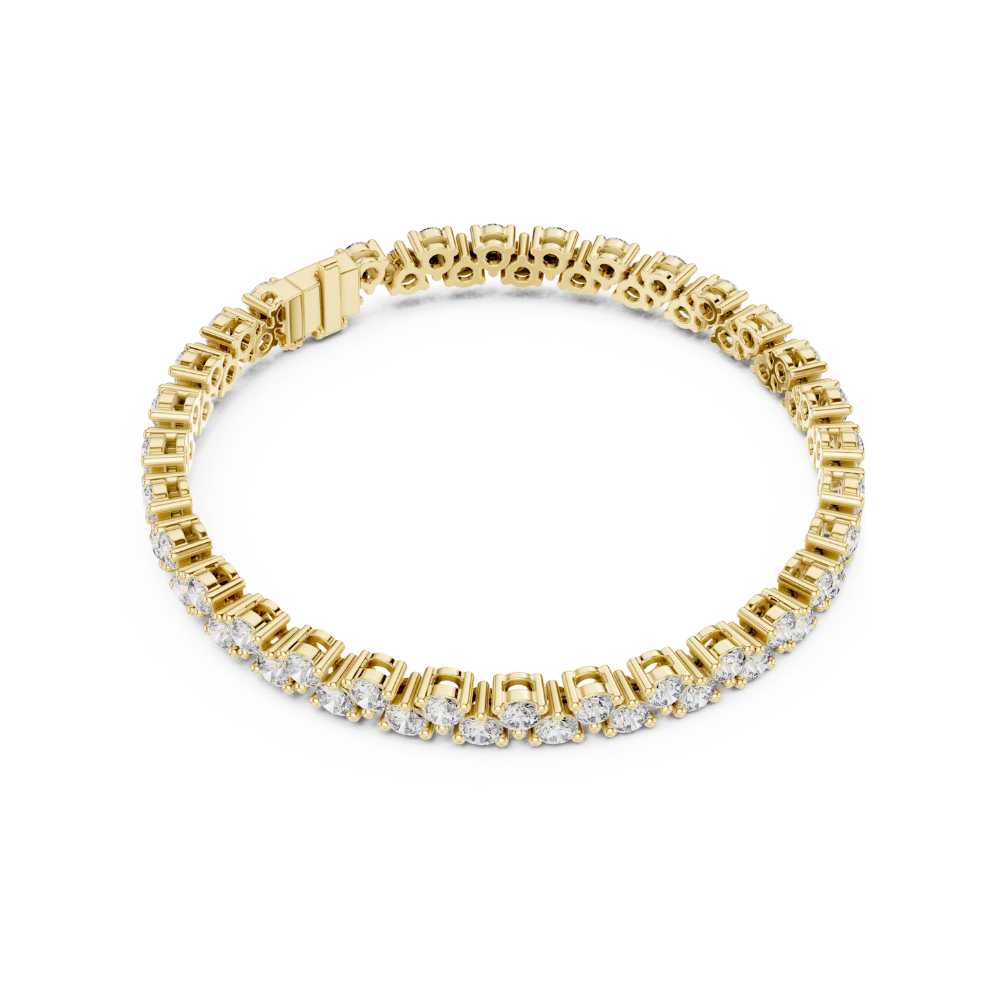 Lustrous Lab Diamond Tennis Band – Classic Round Cut Luxury Bracelet for Women