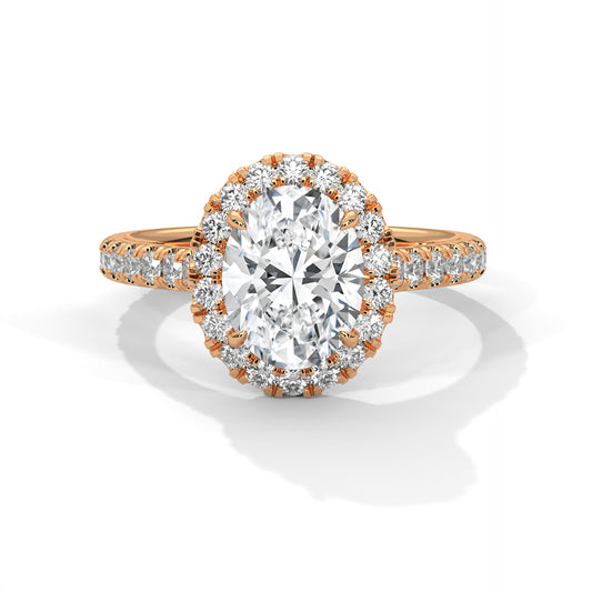 2 Carat Solitaire Oval Shape Lab Diamond Wedding Ring