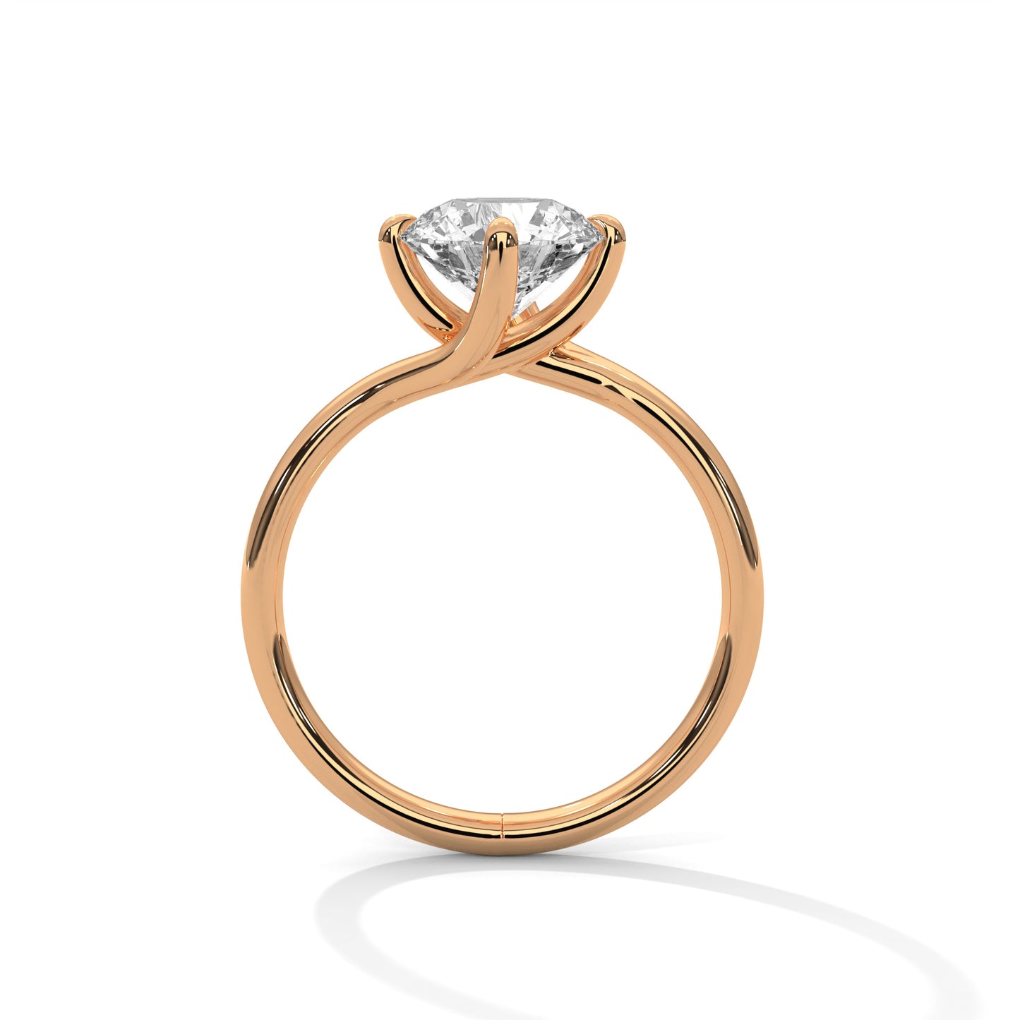 2 Carat Round Shape Timeless Appealing Lab Diamond Engagement Ring For Women
