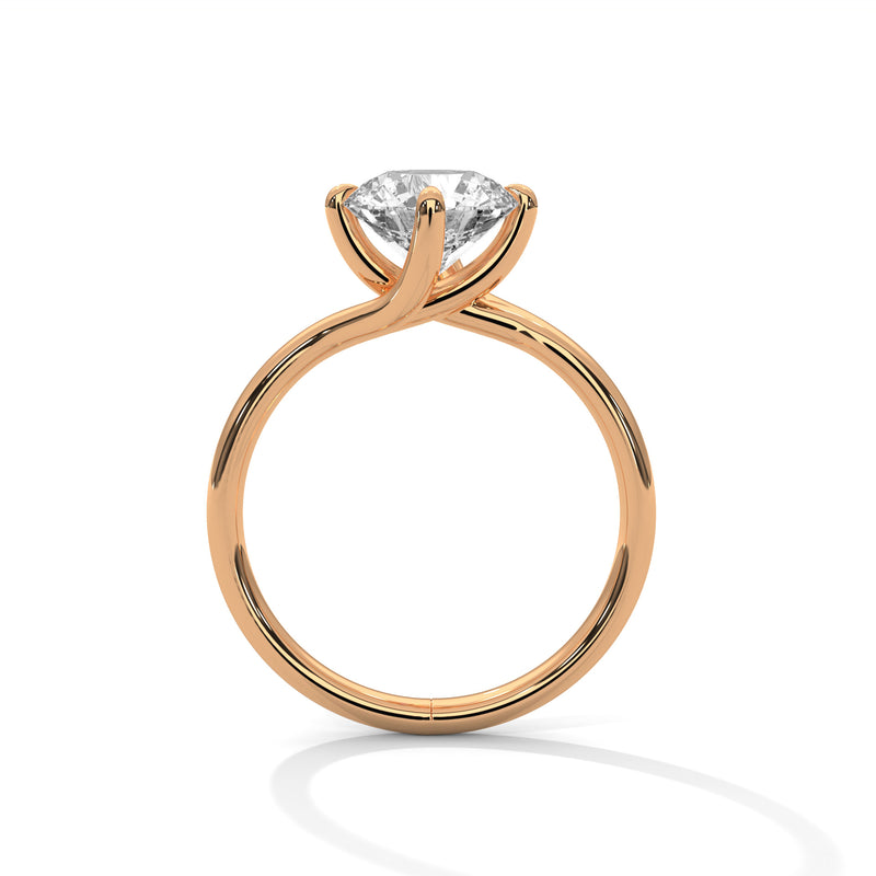 2 Carat Round Shape Timeless Appealing Lab Diamond Engagement Ring For Women