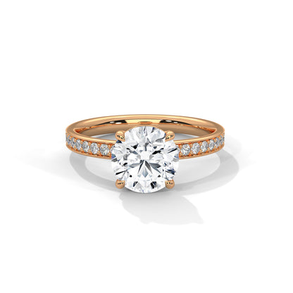 2 Carat Round Women's Classic Solitaire Lab Diamond Engagement/ Wedding Ring