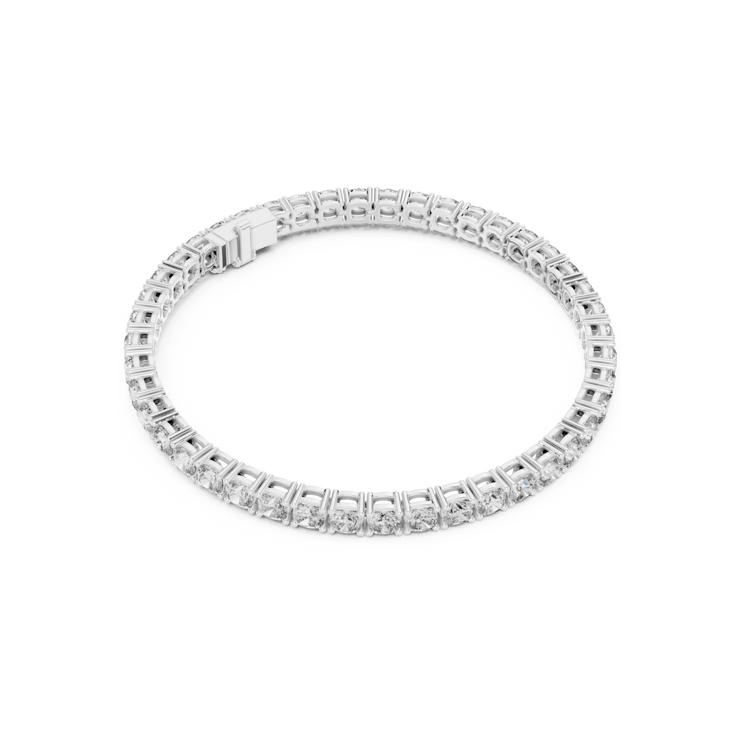 Womens Tennis Bracelet With Classic Fancy Cut Lab Diamond