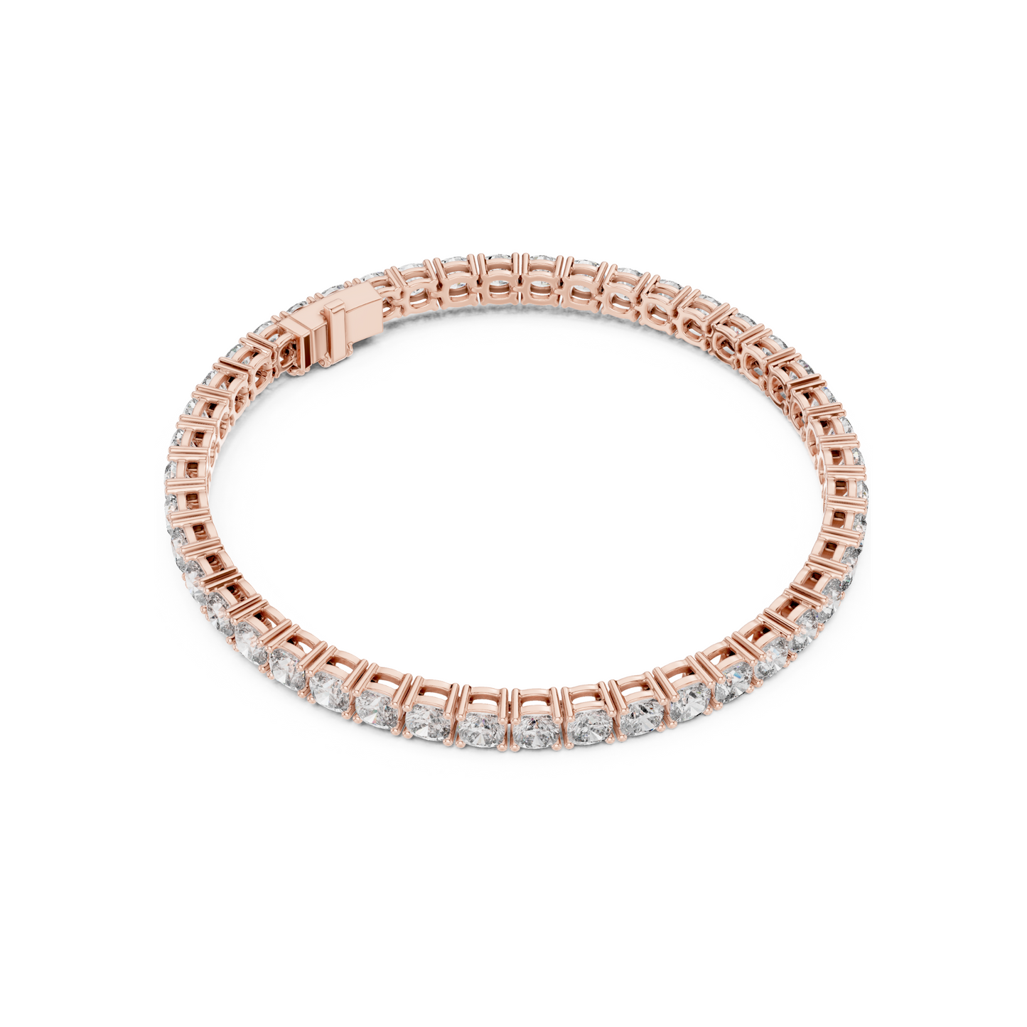Womens Tennis Bracelet With Classic Fancy Cut Lab Diamond