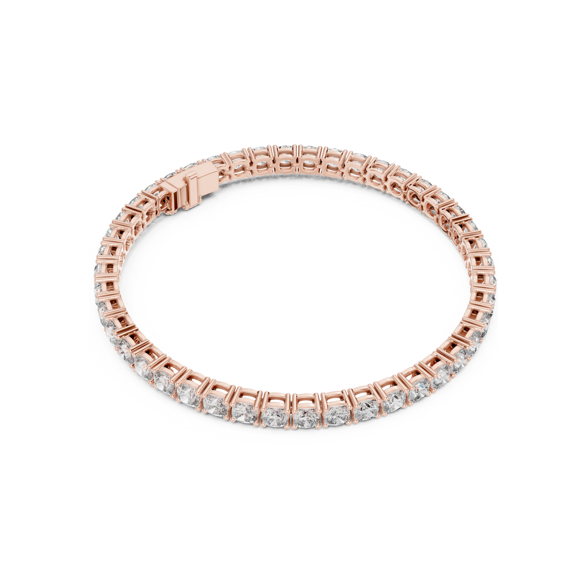 Womens Tennis Bracelet With Classic Fancy Cut Lab Diamond