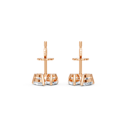 Heart & Pear Shaped Coupled Lab Diamond Studs Earring