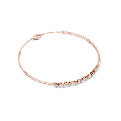 Timeless Bond Multi-Shape Lab Diamond Tennis Bracelet - A Token of Friendship & Luxury