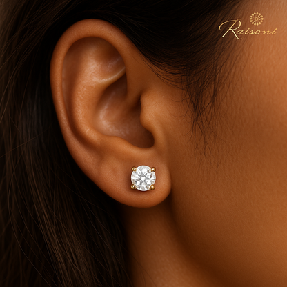 Minimal Spark – 20 Cent Round Lab Diamond Studs
