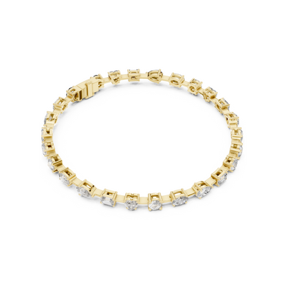 Architectural Essence Lab Diamond Multi-Cut Tennis Bracelet For Gifting