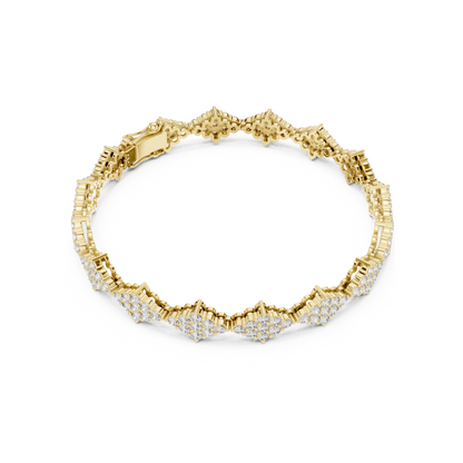 Golden Empress Lab Diamond Designer Tennis Bracelet For Women