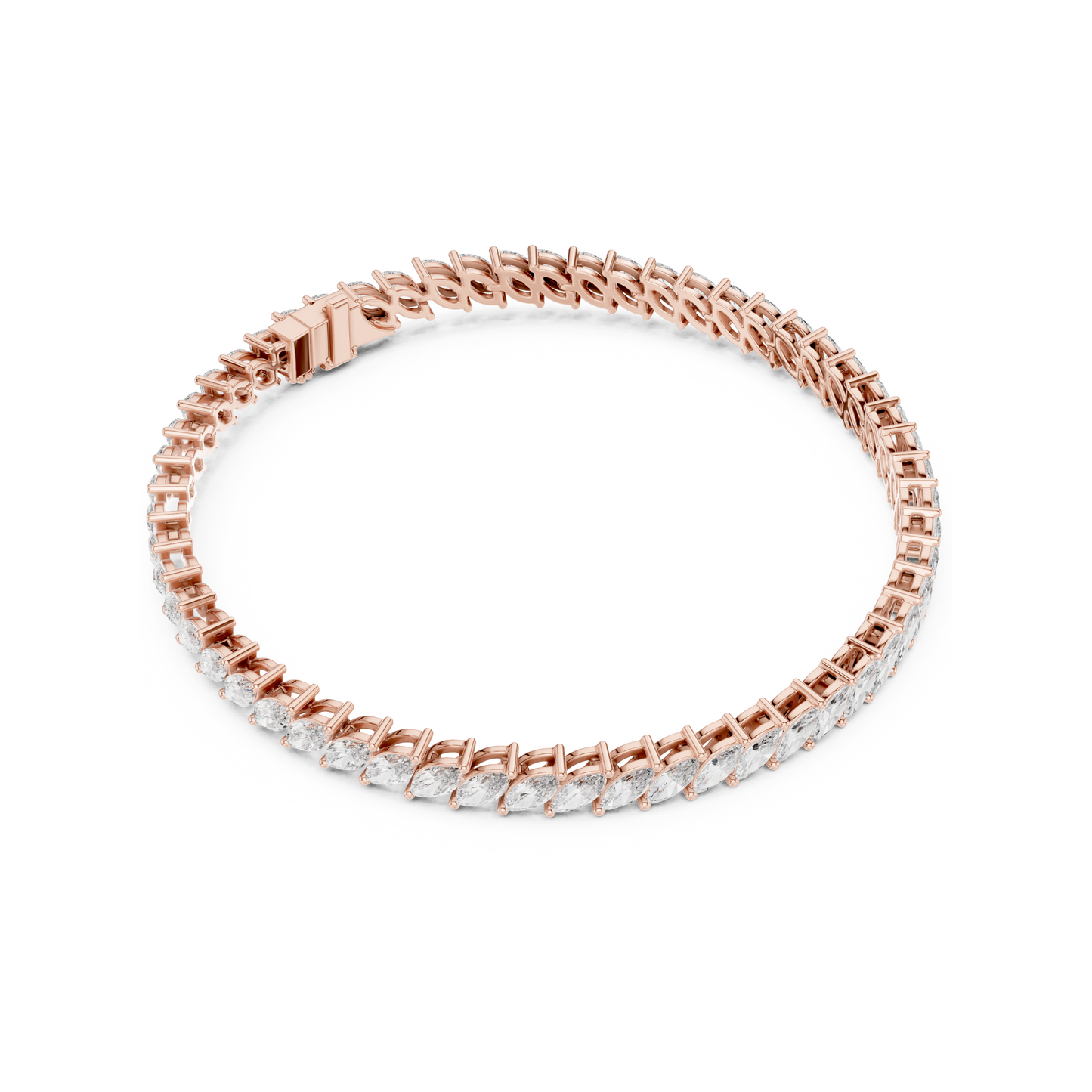 True Love Marquise Cut Lab Grown Diamond Tennis Bracelet