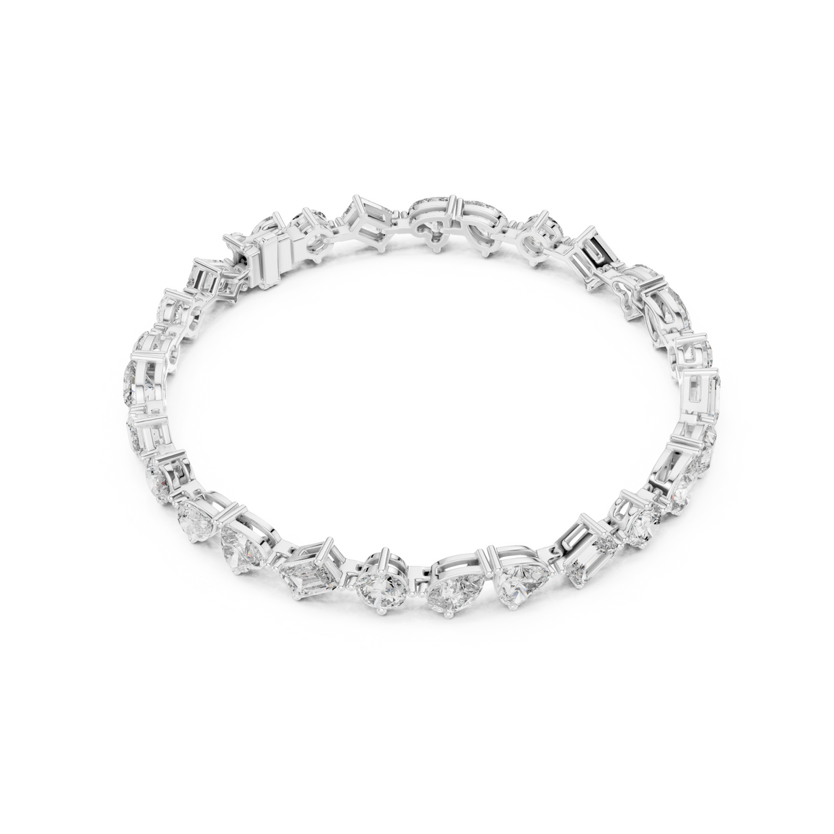 Elite Multi-Cut Lab Diamond Tennis Bracelet – view 10