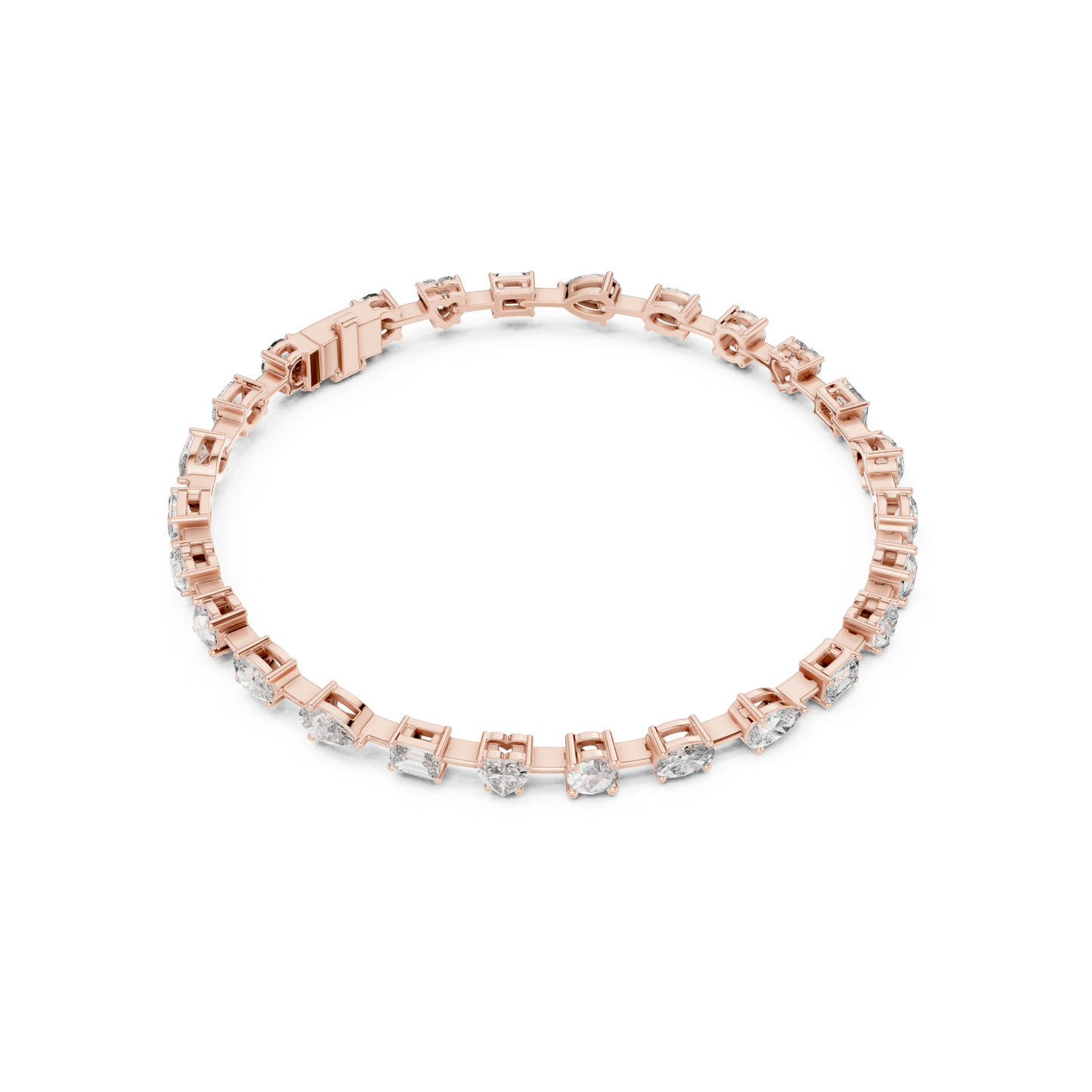 Architectural Essence Lab Diamond Multi-Cut Tennis Bracelet For Gifting
