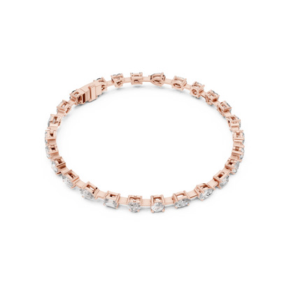 Architectural Essence Lab Diamond Multi-Cut Tennis Bracelet For Gifting
