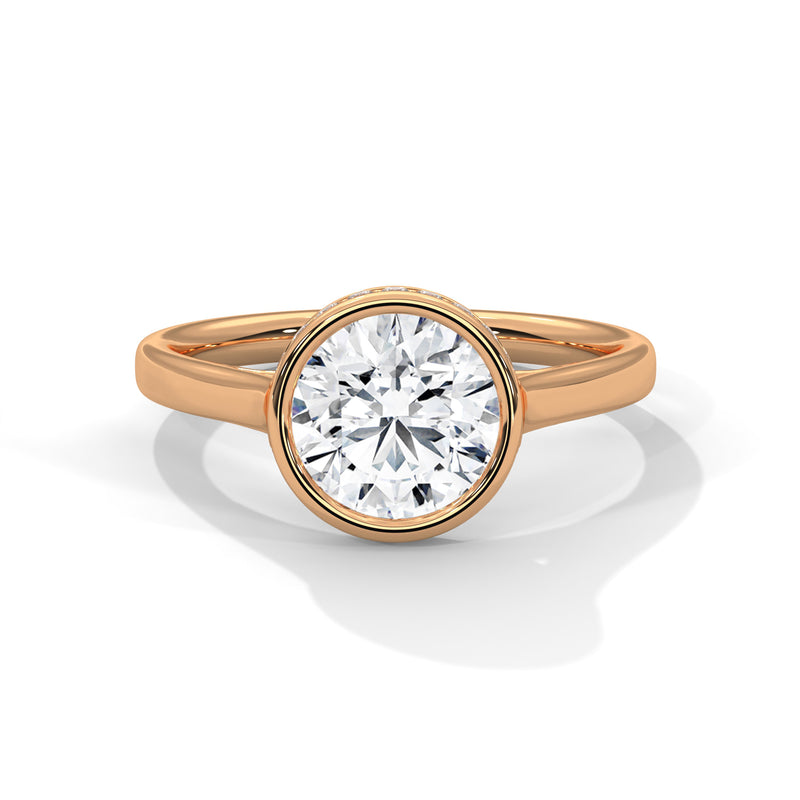 Cathedral Circlet 2 Carat Round Solitaire Lab Diamond Engagement Ring
